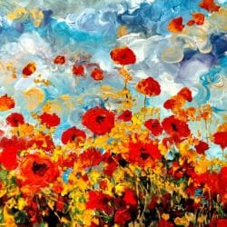 Coquelicots 50cmx61cm