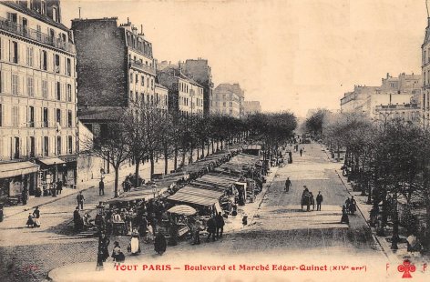 le Marché Edgard-Quinet dans les années 1900 